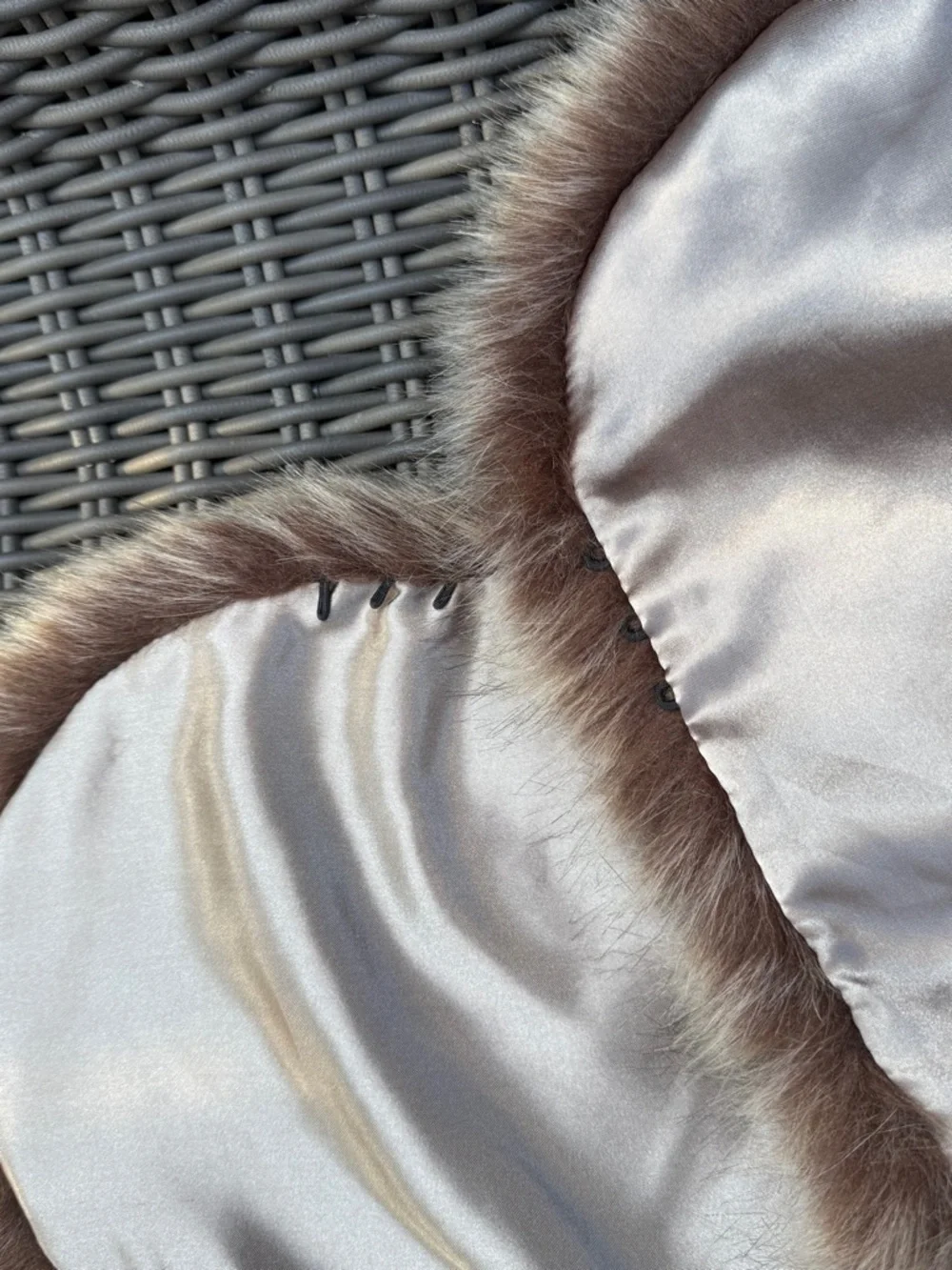Faux Fur Scarf Collar - Taupe Brown - NWT